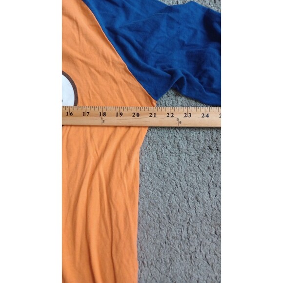 Dragon Ball Z Super Anime Orange Cotton Blend 3/4 Sleeve Baseball Jersey XL - Picture 2 of 5